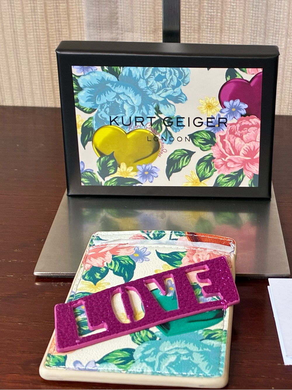 Kurt Geiger Kensington Floral Card Holder